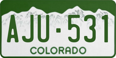 CO license plate AJU531