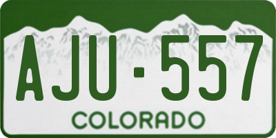 CO license plate AJU557