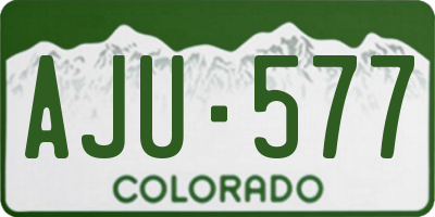 CO license plate AJU577