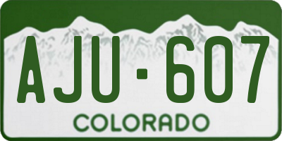 CO license plate AJU607