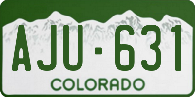 CO license plate AJU631