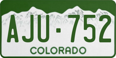CO license plate AJU752