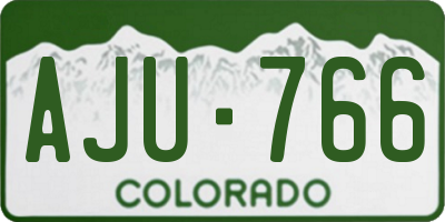 CO license plate AJU766