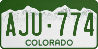 CO license plate AJU774