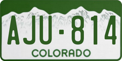 CO license plate AJU814