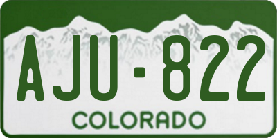 CO license plate AJU822