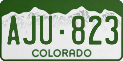 CO license plate AJU823