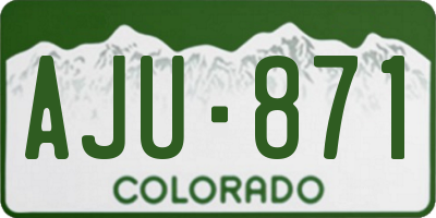 CO license plate AJU871