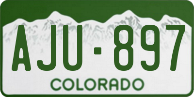 CO license plate AJU897