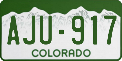 CO license plate AJU917