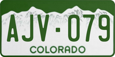 CO license plate AJV079