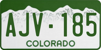 CO license plate AJV185