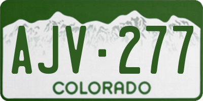 CO license plate AJV277
