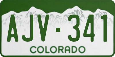 CO license plate AJV341