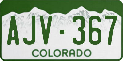 CO license plate AJV367