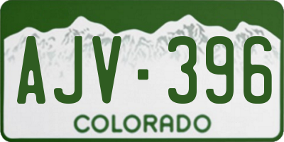 CO license plate AJV396