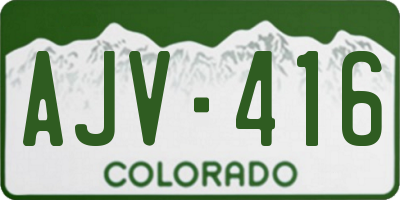 CO license plate AJV416