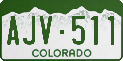 CO license plate AJV511