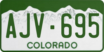 CO license plate AJV695