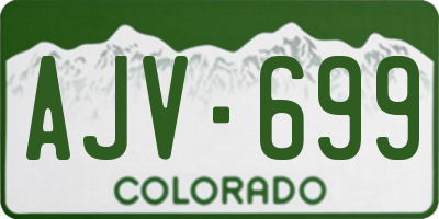 CO license plate AJV699