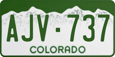 CO license plate AJV737