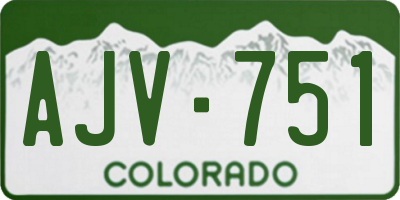 CO license plate AJV751