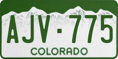 CO license plate AJV775
