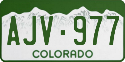 CO license plate AJV977