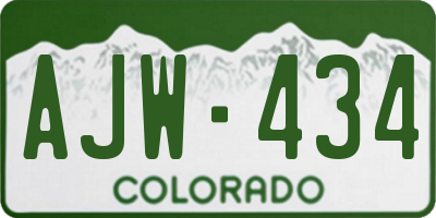 CO license plate AJW434