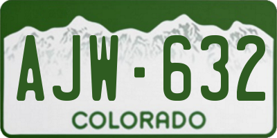 CO license plate AJW632