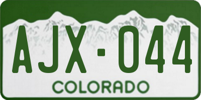 CO license plate AJX044