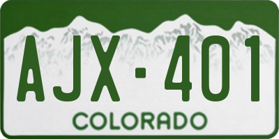 CO license plate AJX401