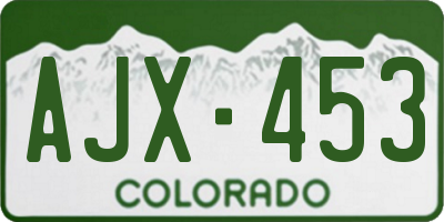 CO license plate AJX453