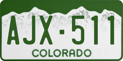CO license plate AJX511