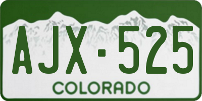 CO license plate AJX525