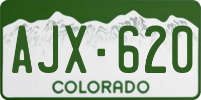 CO license plate AJX620