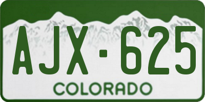 CO license plate AJX625