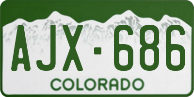 CO license plate AJX686