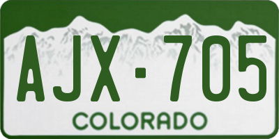 CO license plate AJX705