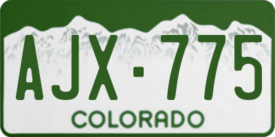 CO license plate AJX775