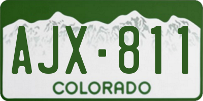 CO license plate AJX811