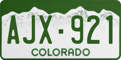CO license plate AJX921