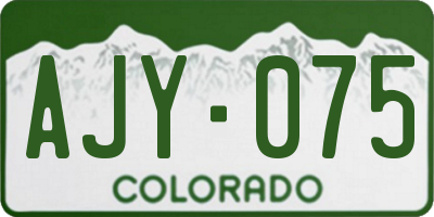 CO license plate AJY075