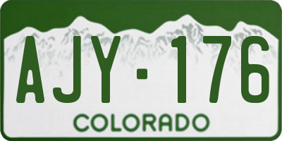 CO license plate AJY176