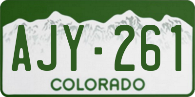 CO license plate AJY261