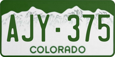 CO license plate AJY375