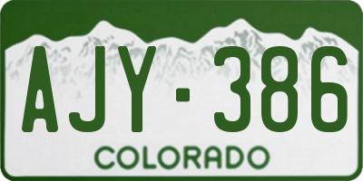 CO license plate AJY386