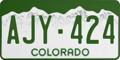 CO license plate AJY424