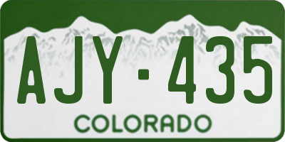 CO license plate AJY435