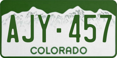 CO license plate AJY457